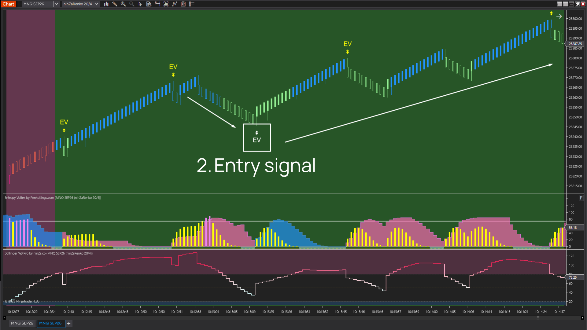 Setup 2 Step 2 – Identify a same-direction signal from Entropy Voltex