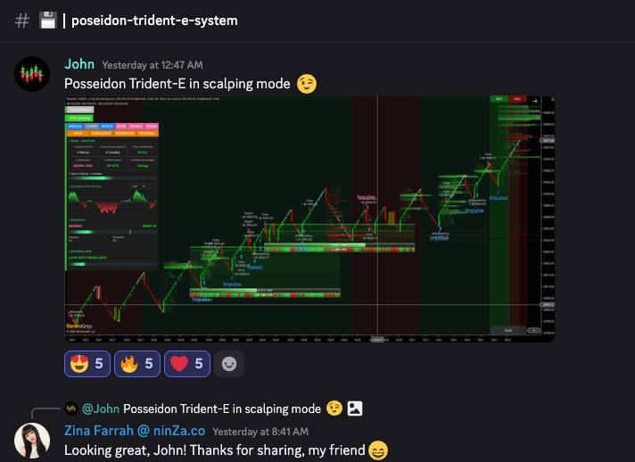 Trader using Poseidon Trident —E chart 1